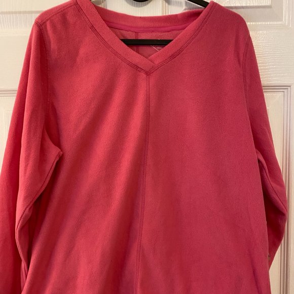St. John's Bay Petite Classic V Neck Fleece Pullover Casual - Petites Large - Picture 2 of 5